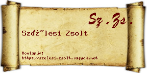 Szélesi Zsolt névjegykártya